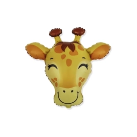Palloncino Giraffa Testa super shape 31" (78cm) in mylar, 1pz.