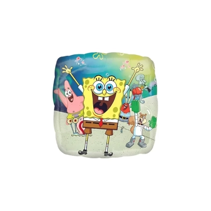 Palloncino Spongebob and Friends standard shape 18" (45cm) in mylar, 1pz.