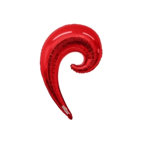 Palloncino Kurly Wave Rosso super shape 36" (91cm) in mylar, 1pz.