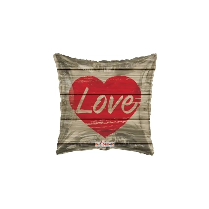 Palloncino Love Shabby Chic standard shape 18" (45cm) in mylar, 1pz.