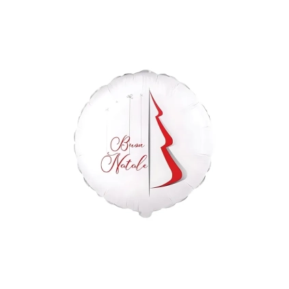 Palloncino Buon Natale tondo standard shape 18" (45cm) in mylar, 1pz.