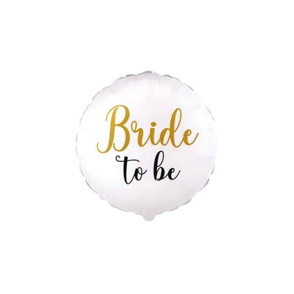 Palloncino Bride to Be Bianco tondo standard shape 18" (45cm) in mylar, 1pz.