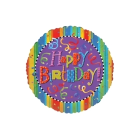 Palloncino Happy Birthday super shape 30" (76cm) in mylar, 1pz.