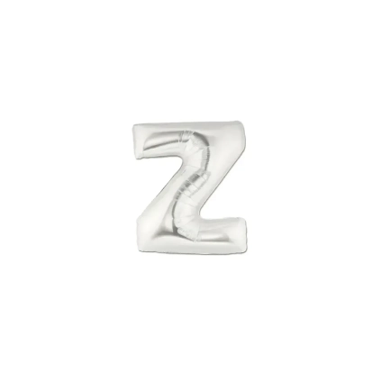 Palloncini Lettera Z Argento micro shape 7" (17cm) in mylar, 5pz.