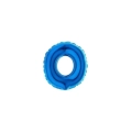 Palloncini numero 0 Blu micro shape 7" (17cm) in mylar, 5pz.