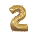 Palloncino numero 2 Oro super shape 40" (101cm) in mylar, 1pz.