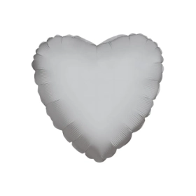 Palloncino Cuore Silver super shape 36" (91cm) in mylar, 1pz.