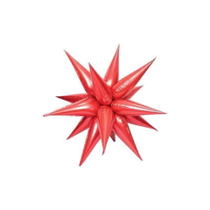 Palloncino Kit Exploding Star Rosso super shape 26" (66cm) in mylar, 1pz.
