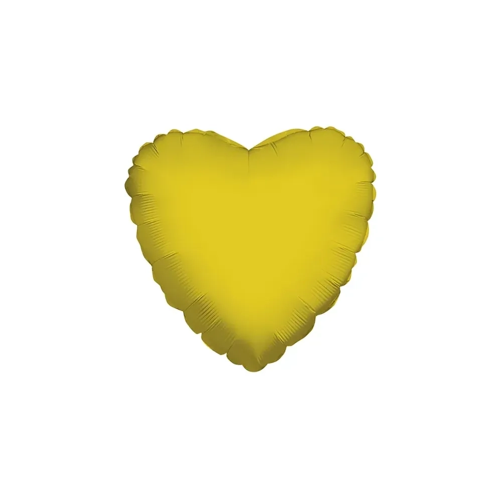 Palloncino Cuore Oro standard shape 18" (45cm) in mylar, 1pz.