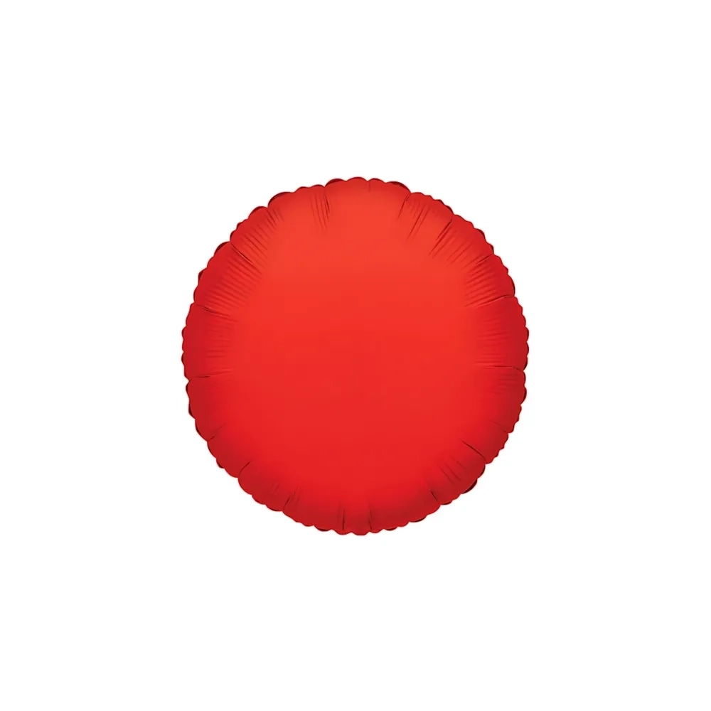 Palloncino Tondo Rosso standard shape 18" (45cm) in mylar, 1pz.