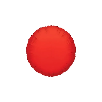 Palloncino Tondo Rosso standard shape 18" (45cm) in mylar, 1pz.