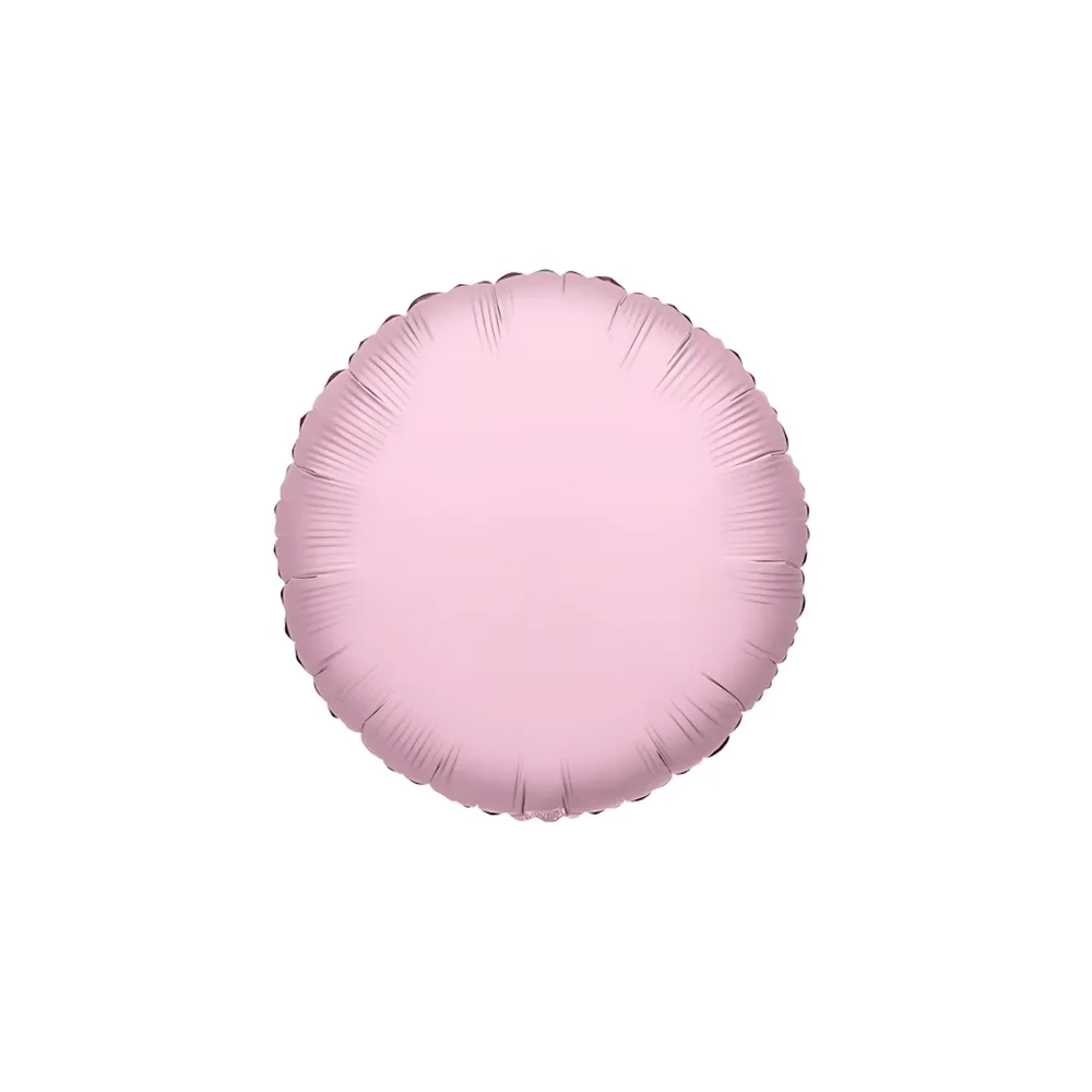 Palloncino Tondo Rosa Chiaro standard shape 18" (45cm) in mylar, 1pz.