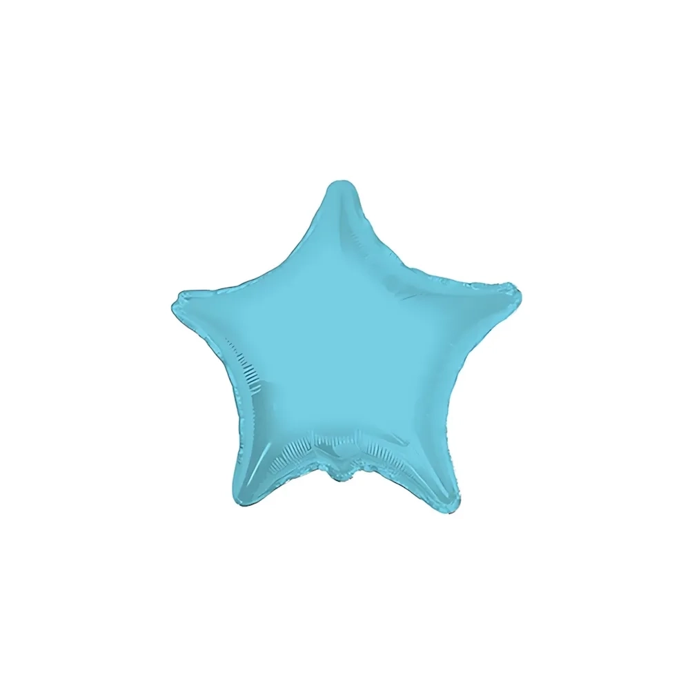 Palloncino Stella Celeste Chiaro standard shape 18" (45cm) in mylar, 1pz.