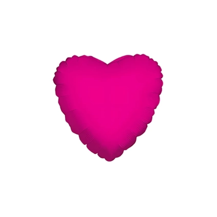 Palloncino Cuore Fucsia standard shape 18" (45cm) in mylar, 1pz.