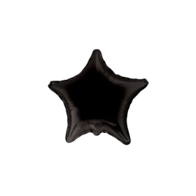 Palloncino Stella Nero standard shape 18" (45cm) in mylar, 1pz.