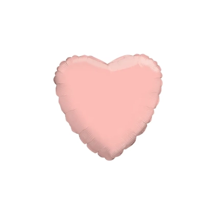 Palloncino Cuore Rosa Gold standard shape 18" (45cm) in mylar, 1pz.