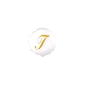 Palloncini Lettera T Dorata su palloncino bianco micro shape 4" (10cm) in mylar, 5pz.