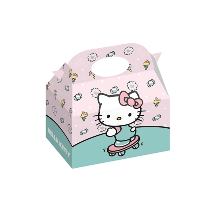 Scatole regalo Hello Kitty in cartoncino con maniglia, 12pz.