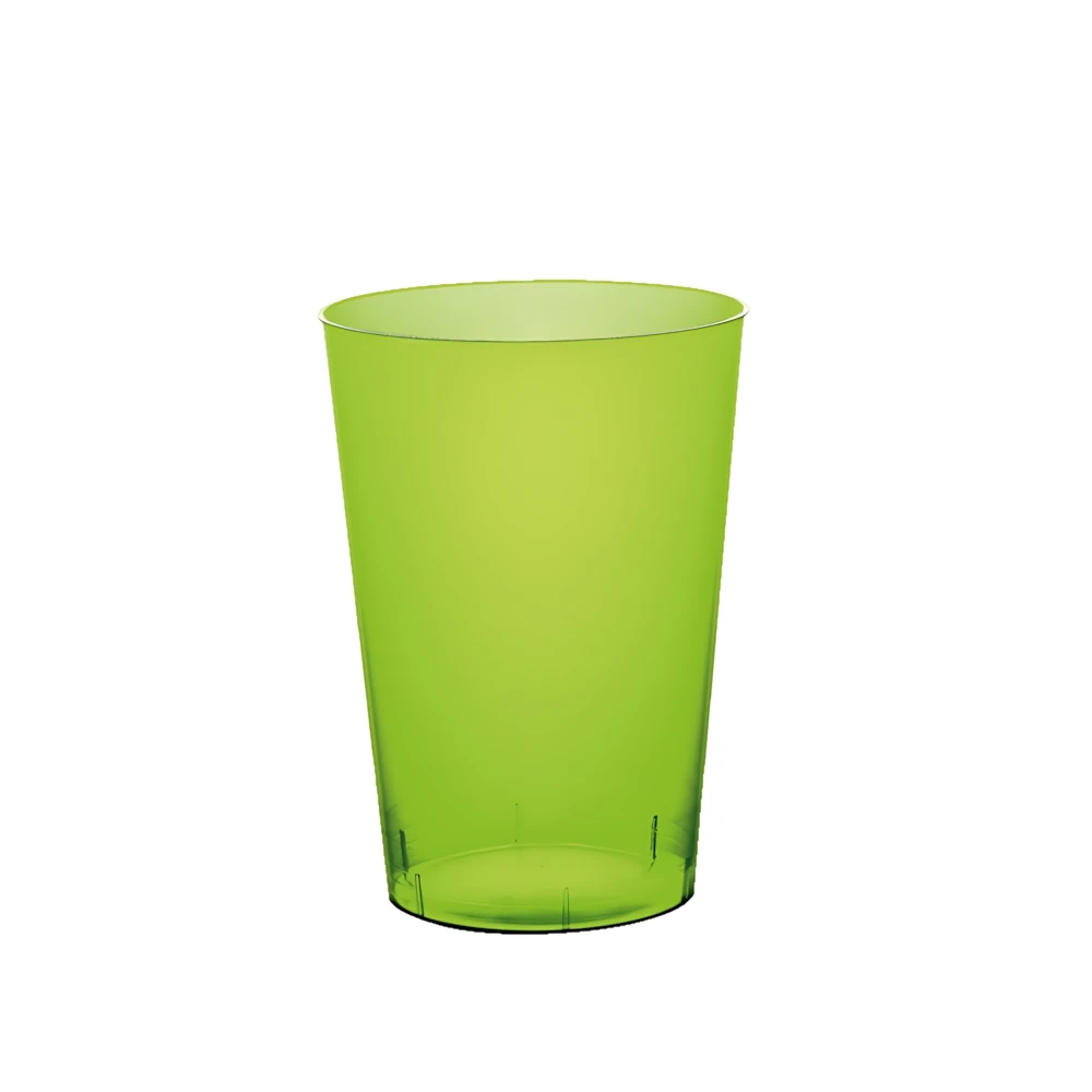 Bicchieri Verdi trasparenti 200cc Verde in plastica riutilizzabile, 50pz