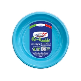 Piatti Fondi Turchese 20,5cm riutilizzabili, 25pz.