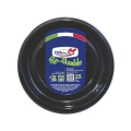 Piatti Piani Neri 22cm riutilizzabili, 25pz.