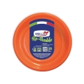 Piatti Fondi Arancione 20,5cm riutilizzabili, 25pz.