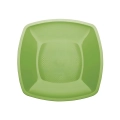 Piatti Verde Lime piani di forma quadrata 23cm, 12pz.