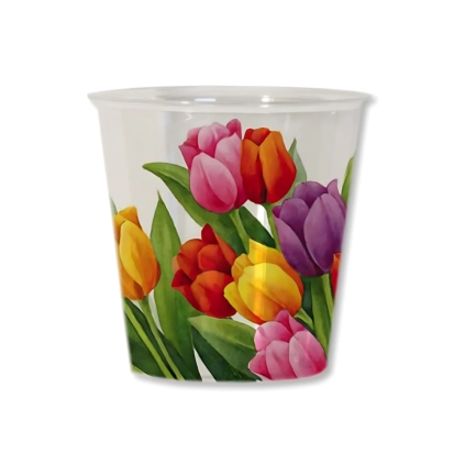 Bicchieri Kristal Tulipani Colorati 300cc, 10pz.