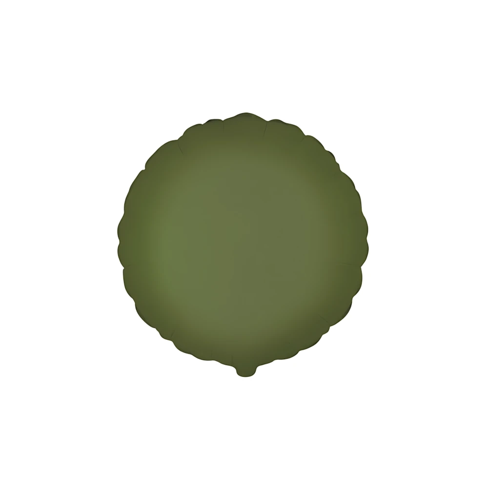 Palloncino Tondo Verde Oliva Satinato 18" (45cm), 1pz.