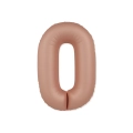 Palloncino Numero 0 Slim Mate Rosa Vintage Satinato 37" (86cm), 1pz.