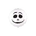 Palloncino Scheletro Sorridente Halloween Tondo 18" (45cm), 1pz.