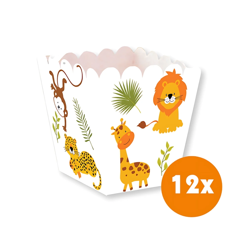 Scatoline Porta Caramelle Happy Jungle 6,5x6,5cm – Set da 12 pezzi
