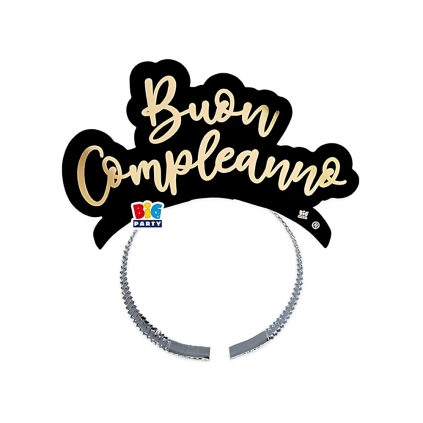 Frontini in carta Buon Compleanno Oro – Confezione da 4 pezzi