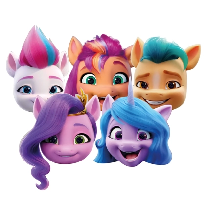 Maschere My Little Pony in carta, 6pz.