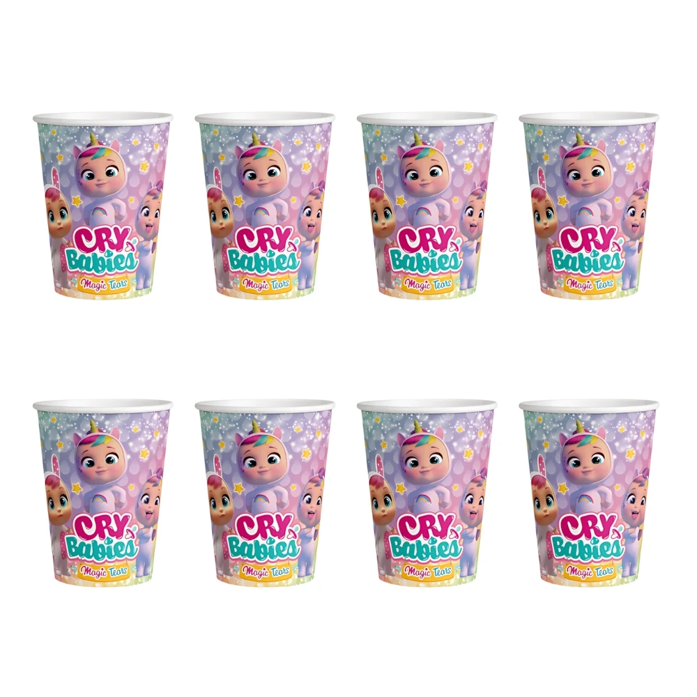 Bicchieri Cry Babies Magic Tears in carta 20cl, 8pz.
