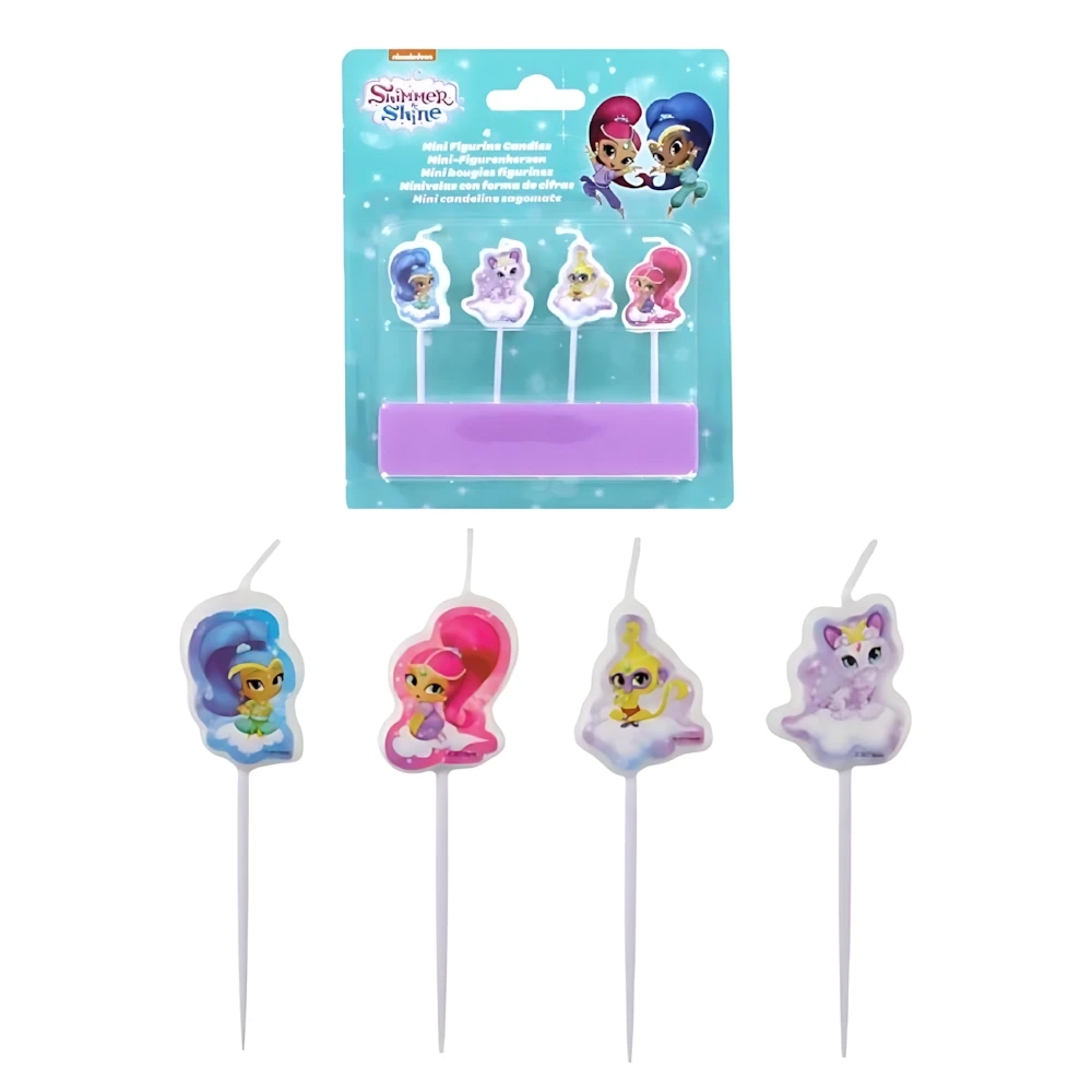 Candeline Shimmer & Shine – Confezione da 4 pezzi