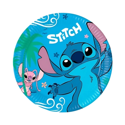 Piatti Stitch piani 23cm in carta, 8pz.