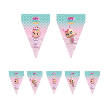 Festone bandierine Cry Babies – 9 bandierine 20x30 cm, 3 metri