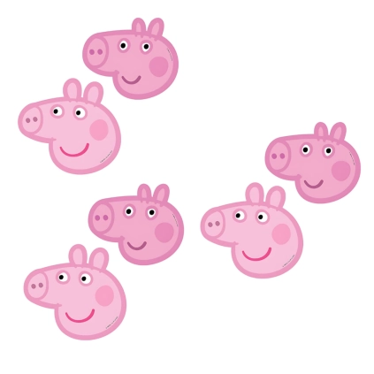 Mascherine - Peppa Pig in cartoncino, 6pz.