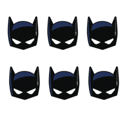 Mascherine - Batman in cartoncino, 6pz