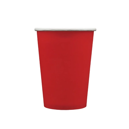 Bicchiere in carta 250cc Rosso scuro – Confezione da 15 pezzi