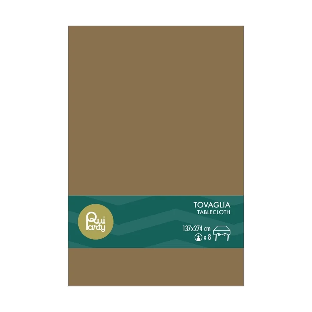 Tovaglia in Plastica Oro 137x274cm – monouso 1pz