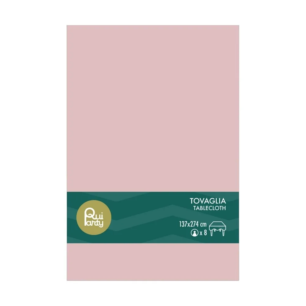 Tovaglia in plastica 137x274cm Rosato – monouso 1pz