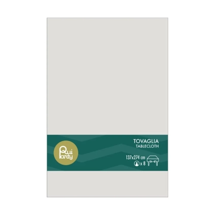 Tovaglia in plastica 137x274cm Grigio freddo – monouso 1pz