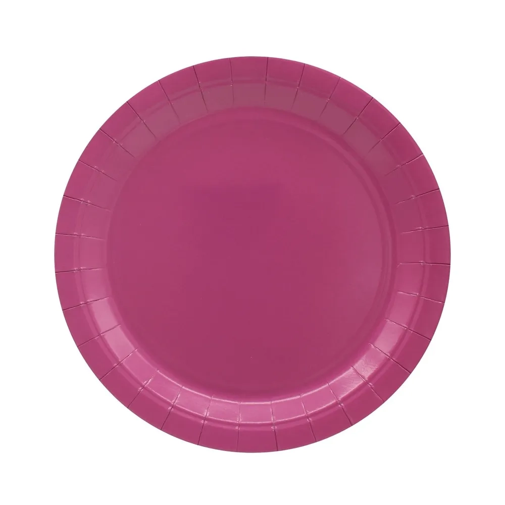 Piatto in carta 24cm Malva – Confezione da 15 pezzi