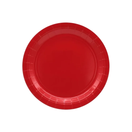 Piatto in carta 18cm Rosso scuro – Confezione da 15 pezzi
