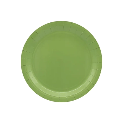 Piatto in carta 18cm Verde salvia – Confezione da 15 pezzi