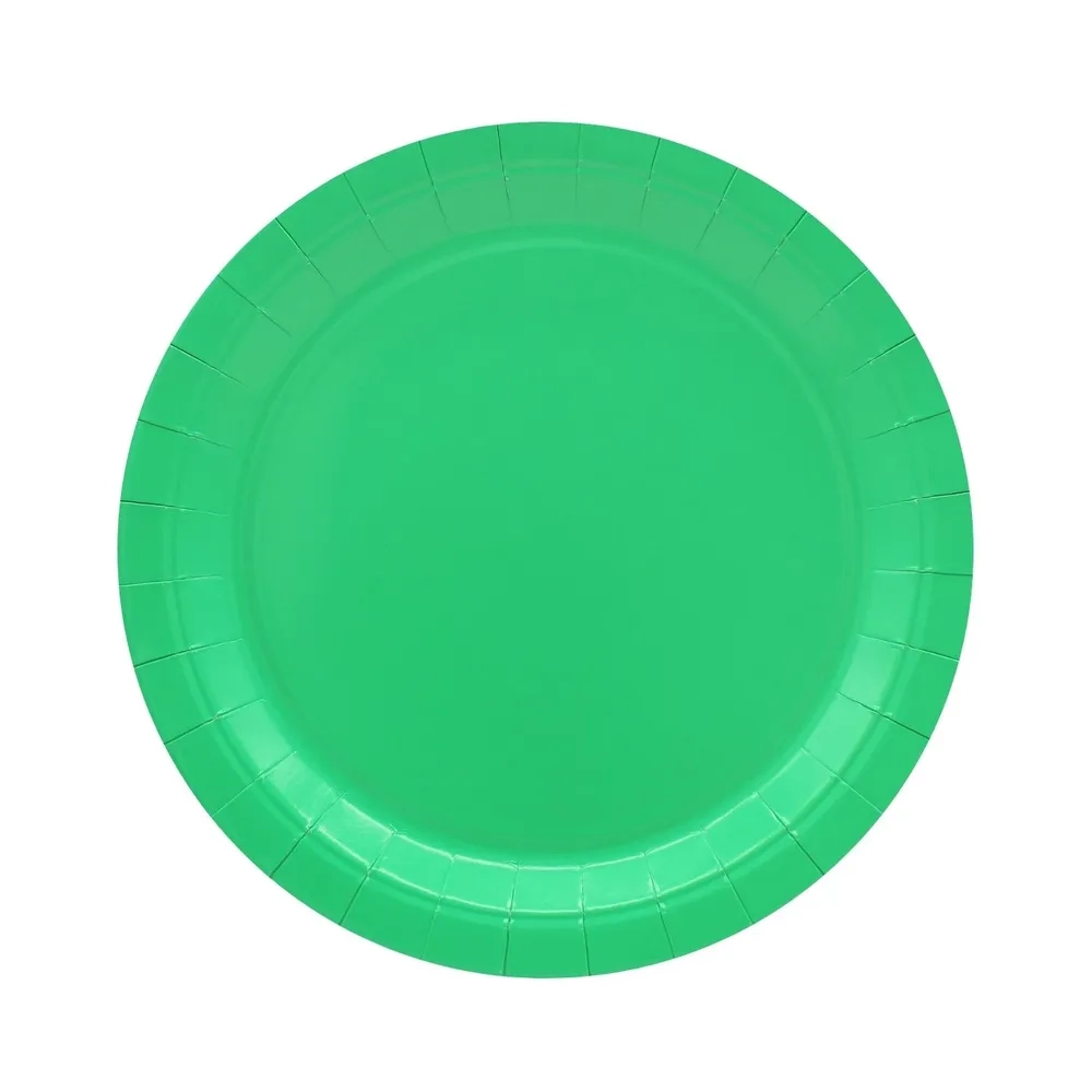 Piatti in carta Verde 24cm – Confezione da 15 pezzi