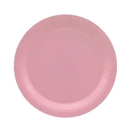Piatti in carta Rosa 24cm – Confezione da 15 pezzi