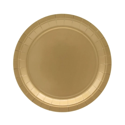 Piatti in carta Oro 24cm – Confezione da 15 pezzi
